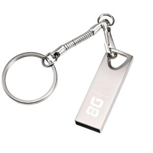 Pendrive Prateado Chaveiro 8GB Memory Stick Drive USB