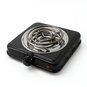 Fogão Fogareiro Elétrico Preto Portátil 220V 1 Boca Camping