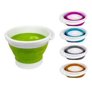 Balde Retrátil Dobrável Silicone Portátil 3 Litros