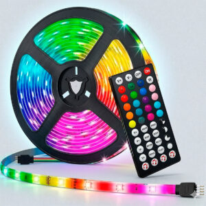 Fita LED Sensor de Som RGB Iluminação Televisão Controle