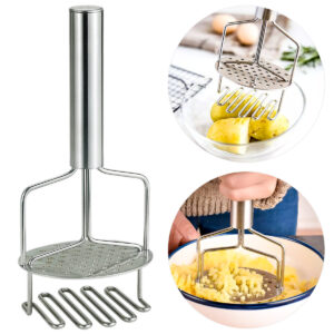 Espremedor Batata Amassador Duplo Resistente Aço Inox