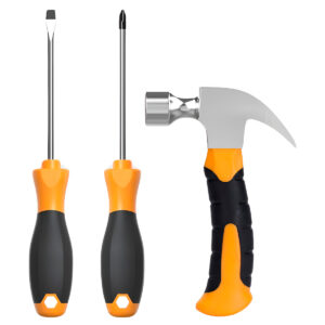 Conjunto Kit 3 Ferramentas Jogo de Chaves Martelo Utilidades