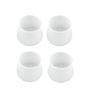 4 Protetores Silicone Cadeira Mesa Cama Redondo Transparente