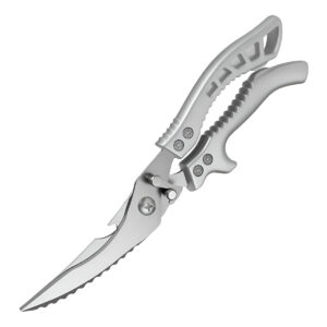 Tesoura de Cozinha Trinchar Desossar Frango Carne Aço Inox