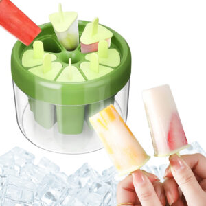 Forma Molde Fazer Picolé Sorvete 8 Palitos ReutilizávelVerde