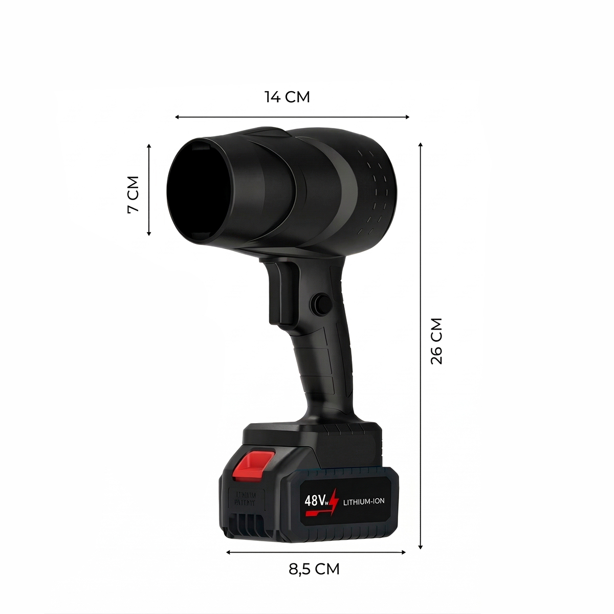 Soprador de Ar Portátil Recarregável 48V Turbo Utilidade - Imagem 2