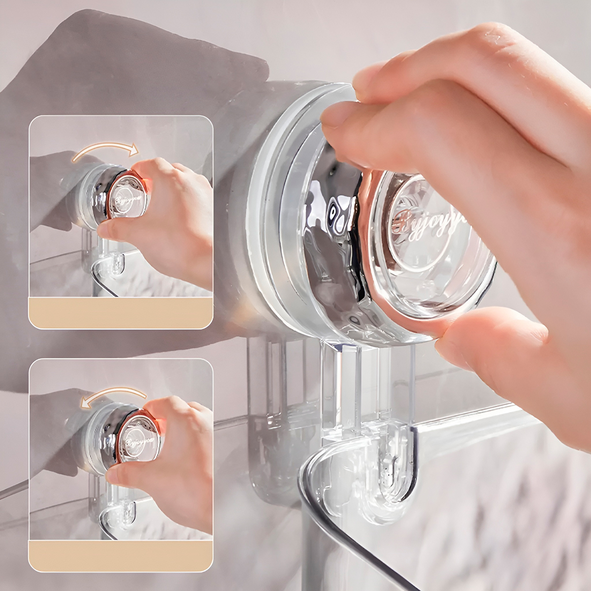 Suporte Banheiro Cozinha Ventosa Transparente Utilidade - Imagem 2
