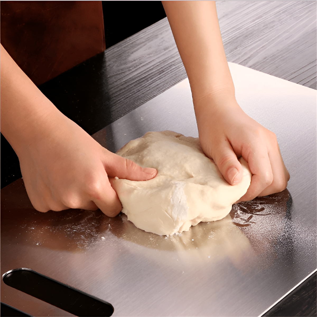 Tábua de Corte Aço Inox Carne Legumes Utensílio Multiuso - Imagem 2