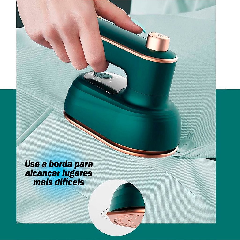 Mini Ferro De PassarRoupa Giratorio Portatil A Vapor Viagem - Imagem 4