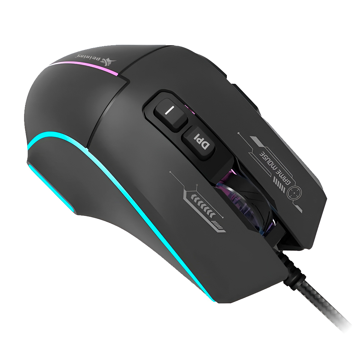 Mouse Gamer com Fio Óptico RGB Jogo Escritório Computador - Imagem 3