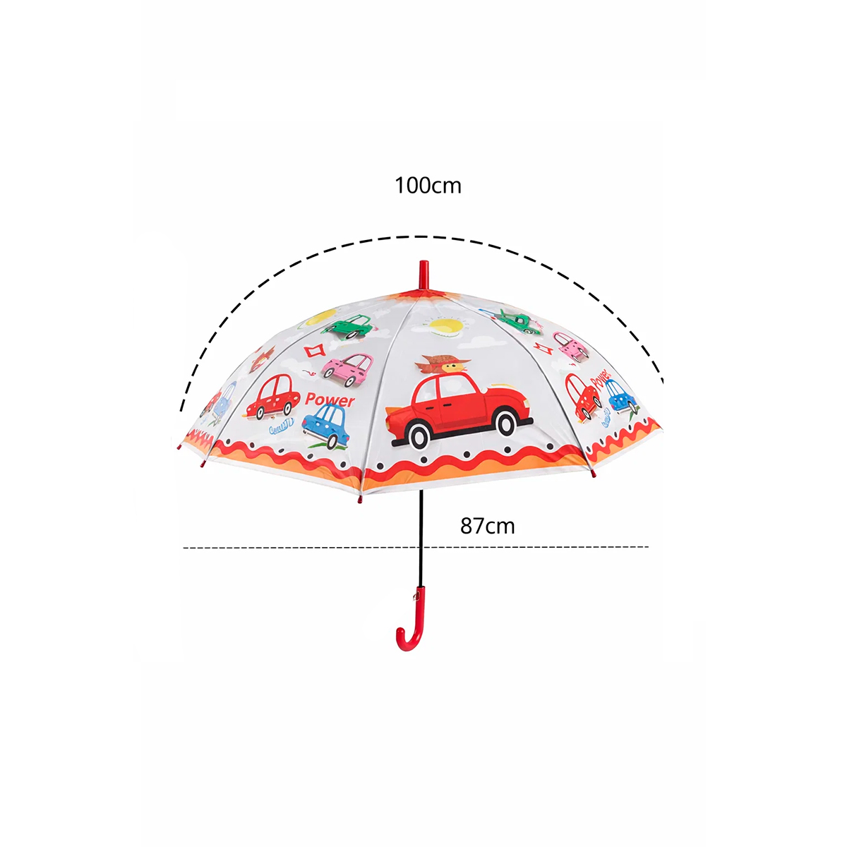 Guarda Chuva Colorido Automático Infantil Proteção Vermelho - Imagem 4