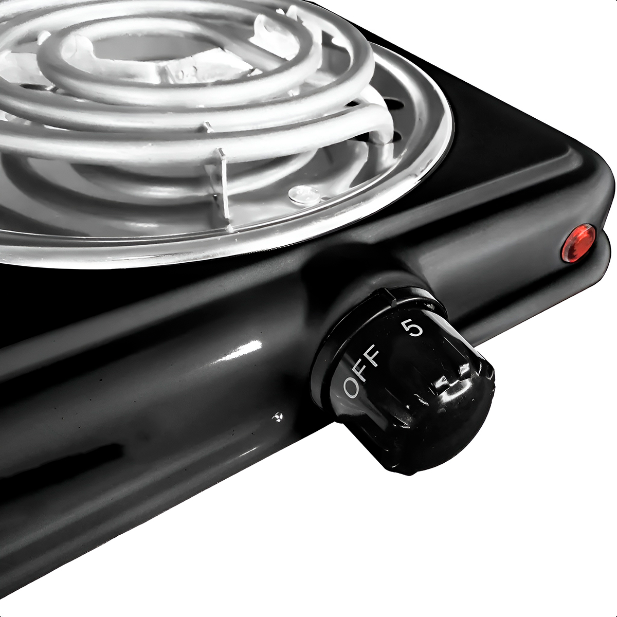 Fogão Fogareiro Elétrico Preto Portátil 220V 1 Boca Camping - Imagem 4