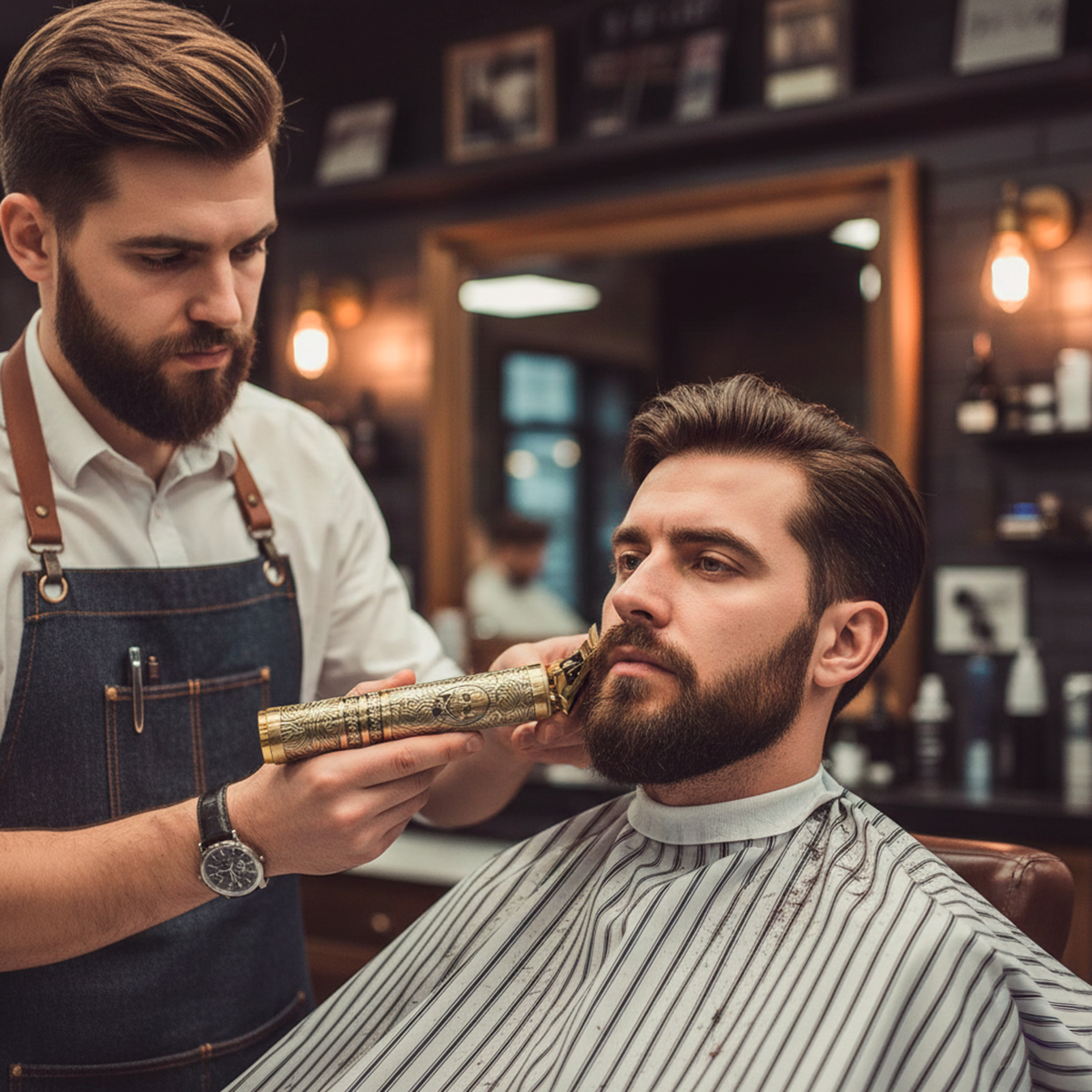 Máquina Aparador de Cortar Cabelo Barbeador Estilo - Imagem 5