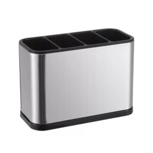 Porta Talher Escorredor Inox 4 Divisórias Pia Cozinha