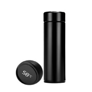 Garrafa Térmica Inteligente  Sensor Temperatura Cor:Preto