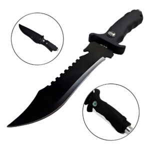 Faca Bússola 29cm Bainha Sobrevivência Camping Defesa