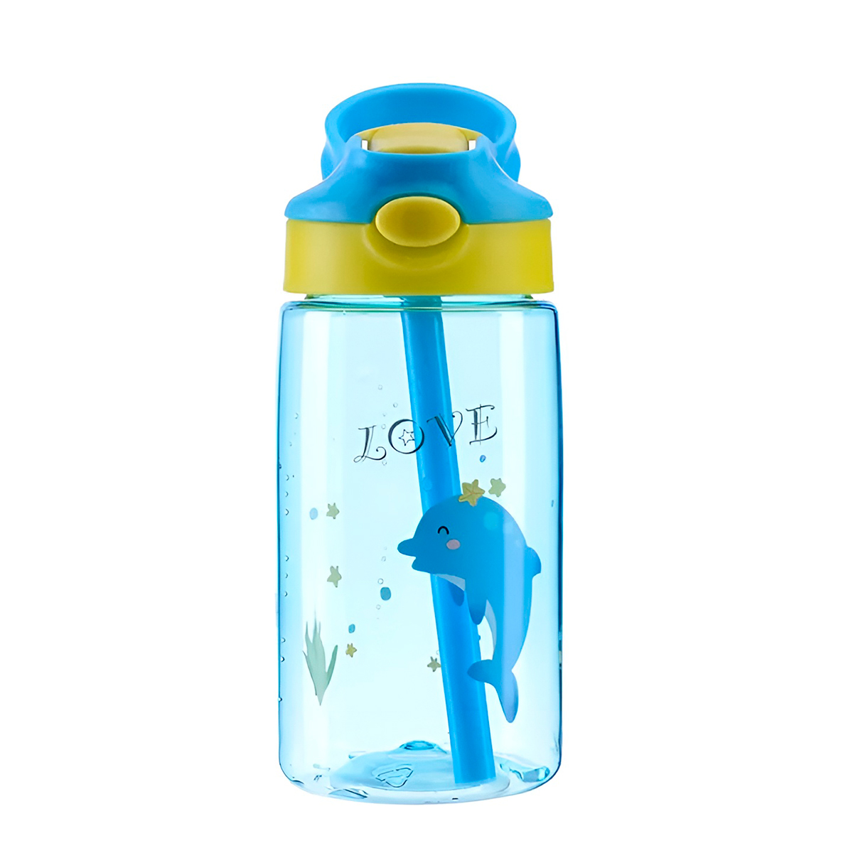 Squeeze Garrafa Infantil com Canudo Hidratação Cor:Laranja - Imagem 5