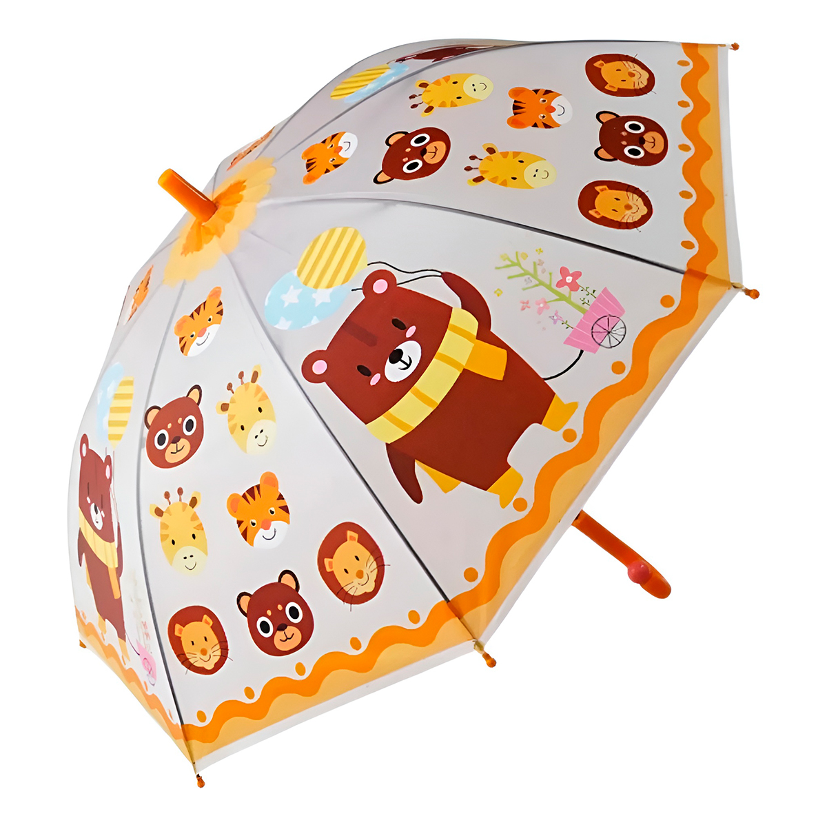 Guarda Chuva Colorido Automático Infantil Proteção Vermelho - Imagem 7