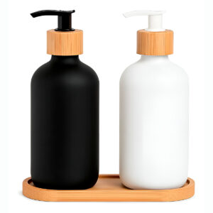 Conjunto 2 Porta Sabonetes Líquidos Frascos Banheiro