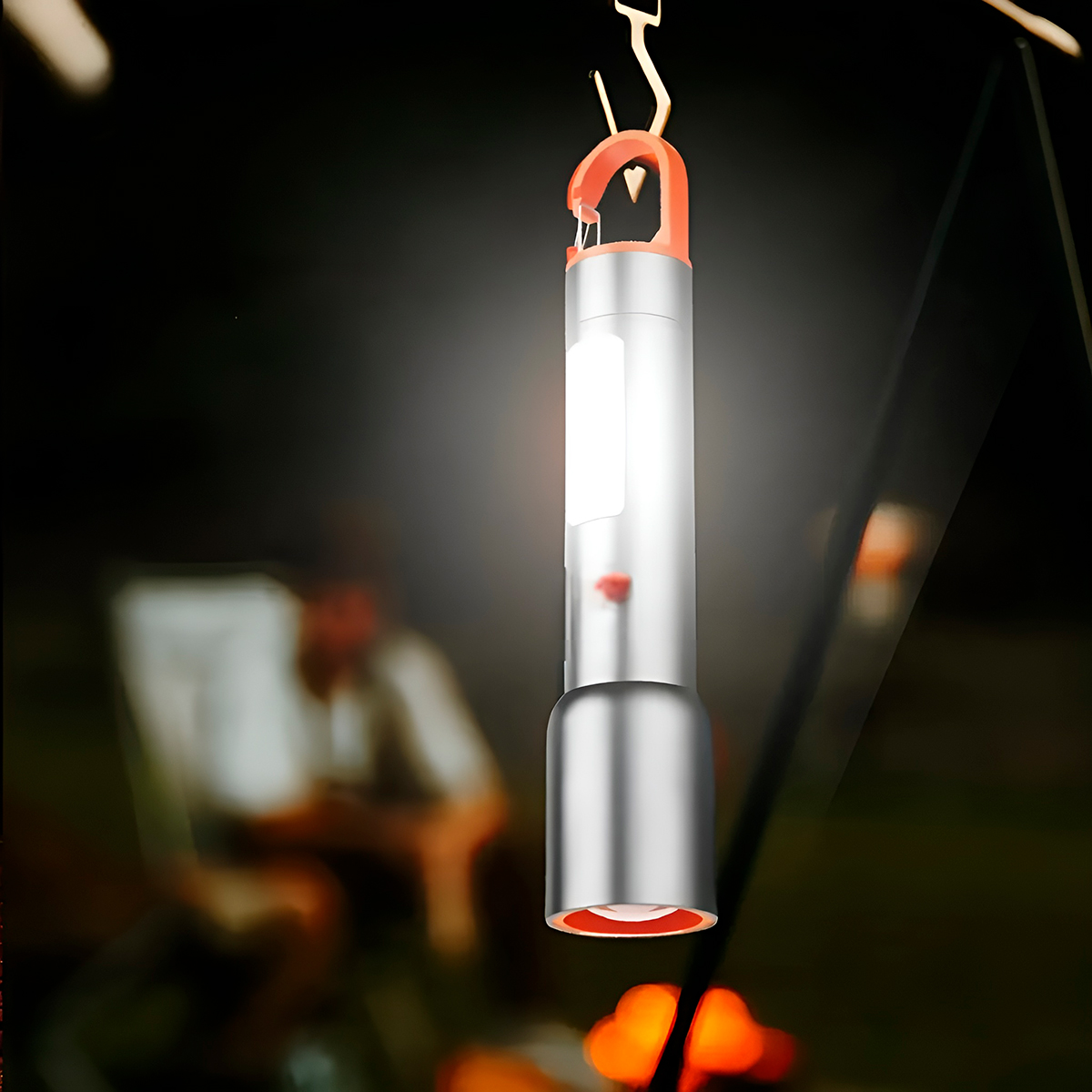 Lanterna Acampamento LED Recarregável Zoom Iluminação - Imagem 2