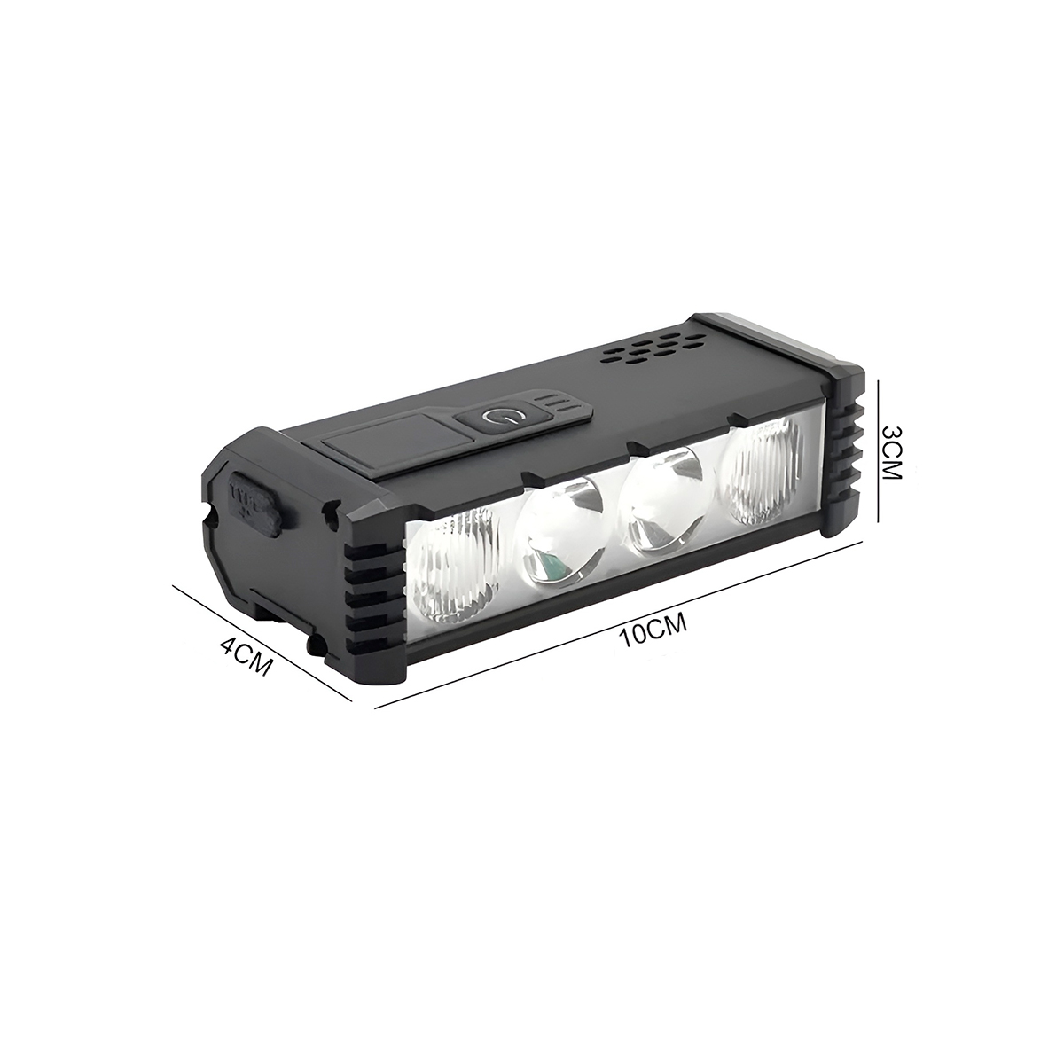 Farol LED Bicicleta Recarregável Iluminação Segurança - Imagem 4