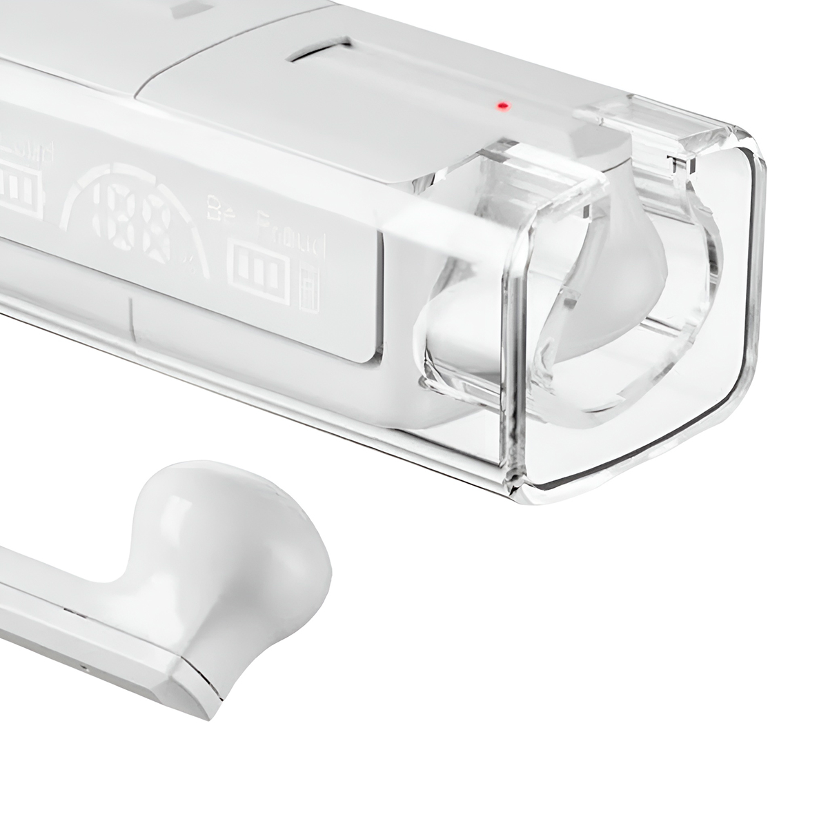 Fone de Ouvido Bluetooth Estojo Transparente Áudio Cor:Preto - Imagem 4