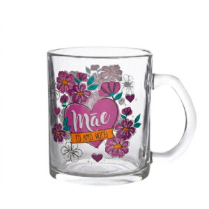 Caneca Vidro Frases Amorosas Dia das Mães Presente Modelo:M1