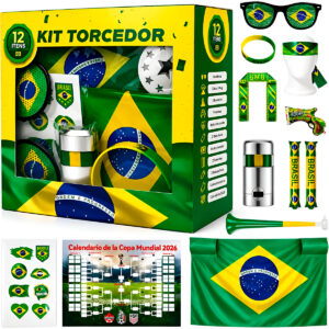Kit Torcedor 12 Acessórios Comemoração Seleção Jogos