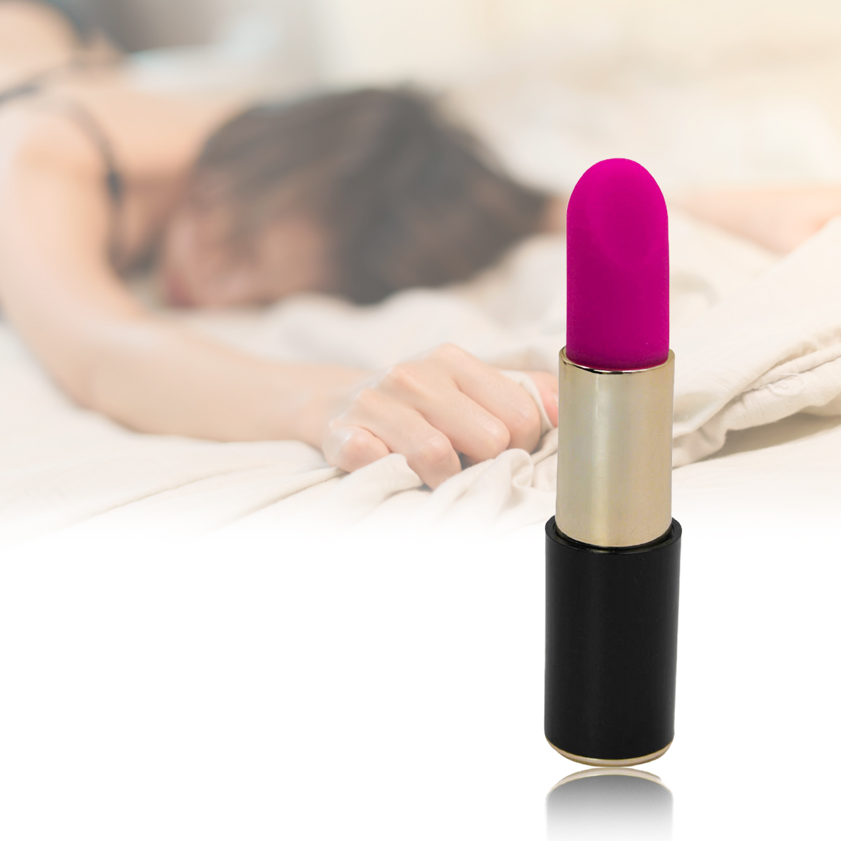 Mini Vibrador Batom Massageador USB Recarregavel Silencioso Cor:Rosa - Imagem 4