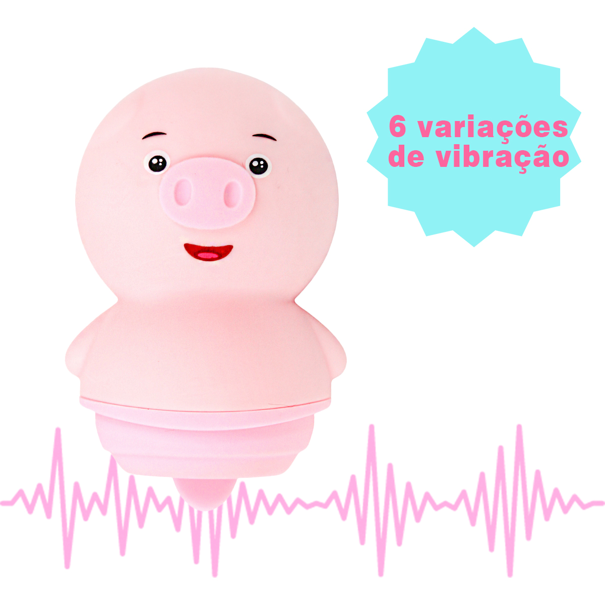 Vibrador Porquinho Linguinha Massageador USB - Imagem 3
