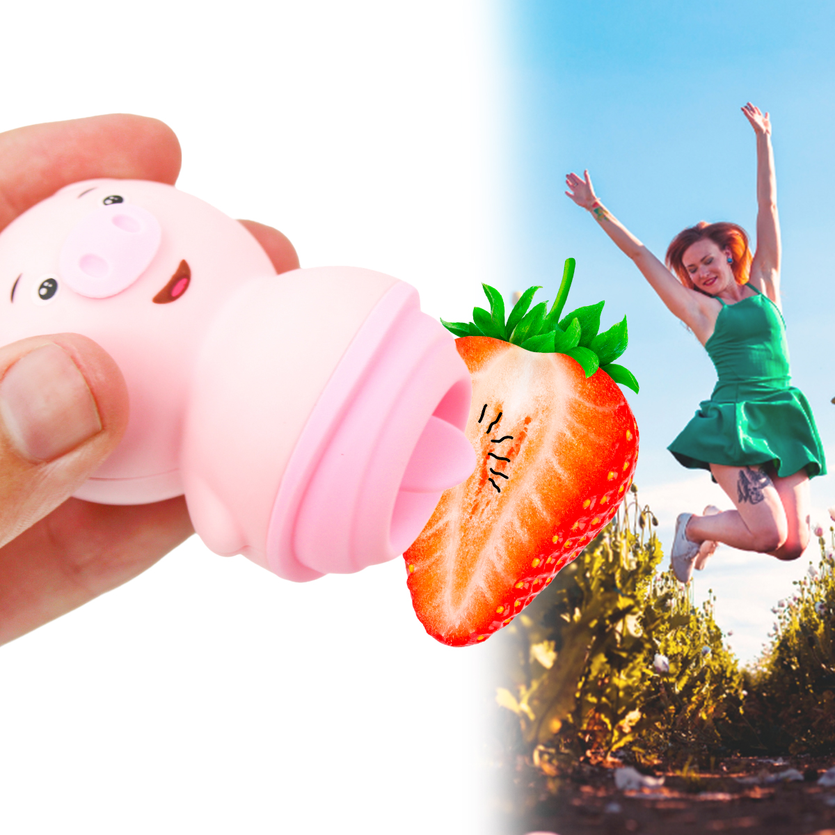 Vibrador Porquinho Linguinha Massageador USB - Imagem 2