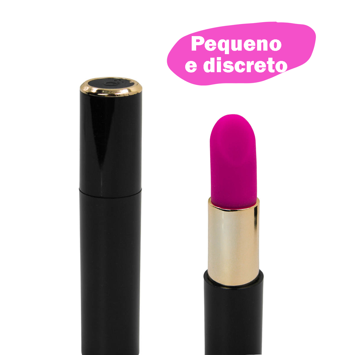 Mini Vibrador Batom Massageador USB Recarregavel Silencioso Cor:Rosa - Imagem 3