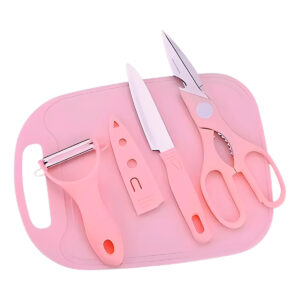 Jogo de Cozinha 4 Utensílios Cor:Rosa