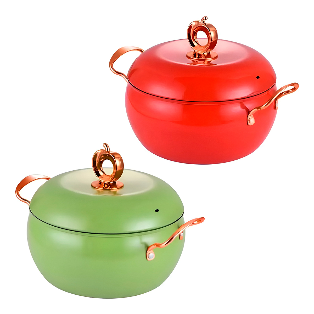 Panela Antiaderente Cozinha Formato Maçã Cor:Vermelho - Imagem 2