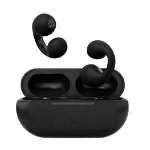 Fone Auricular Condução Óssea Ear-Clip Preto Sem Fio