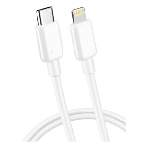 Cabo Carregador USB Tipo C Lightning Branco