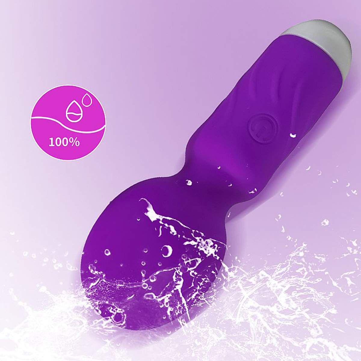 Mini Vibrador Varinha Mágica Recarregável USB Cor:Roxo - Imagem 3