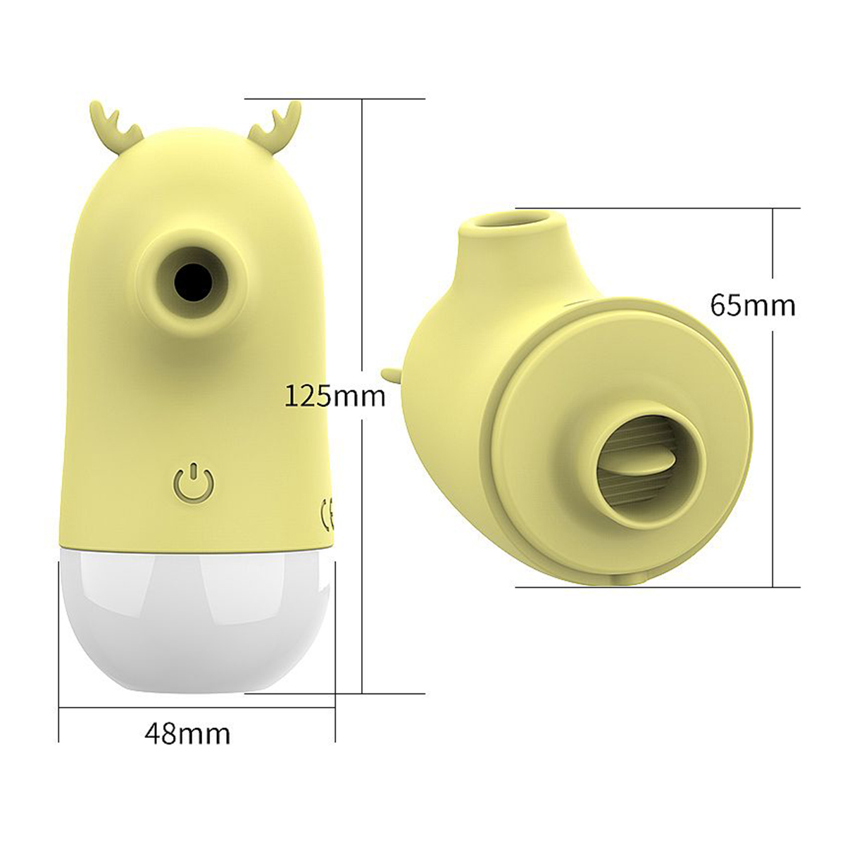 Vibrador Pulsação Língua 2 em 1 Alce USB Cor:Amarelo - Imagem 6