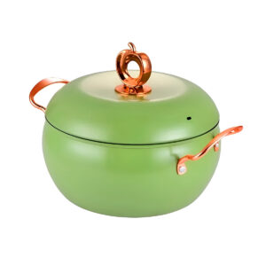 Panela Antiaderente Cozinha Formato Maçã Cor:Verde