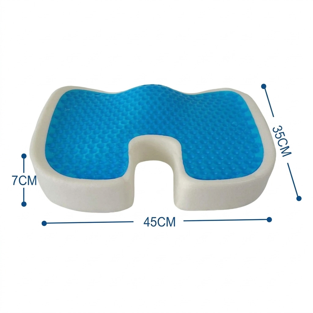 Almofada Gel Anatômica Protetora Cóccix Saúde Assento - Imagem 3