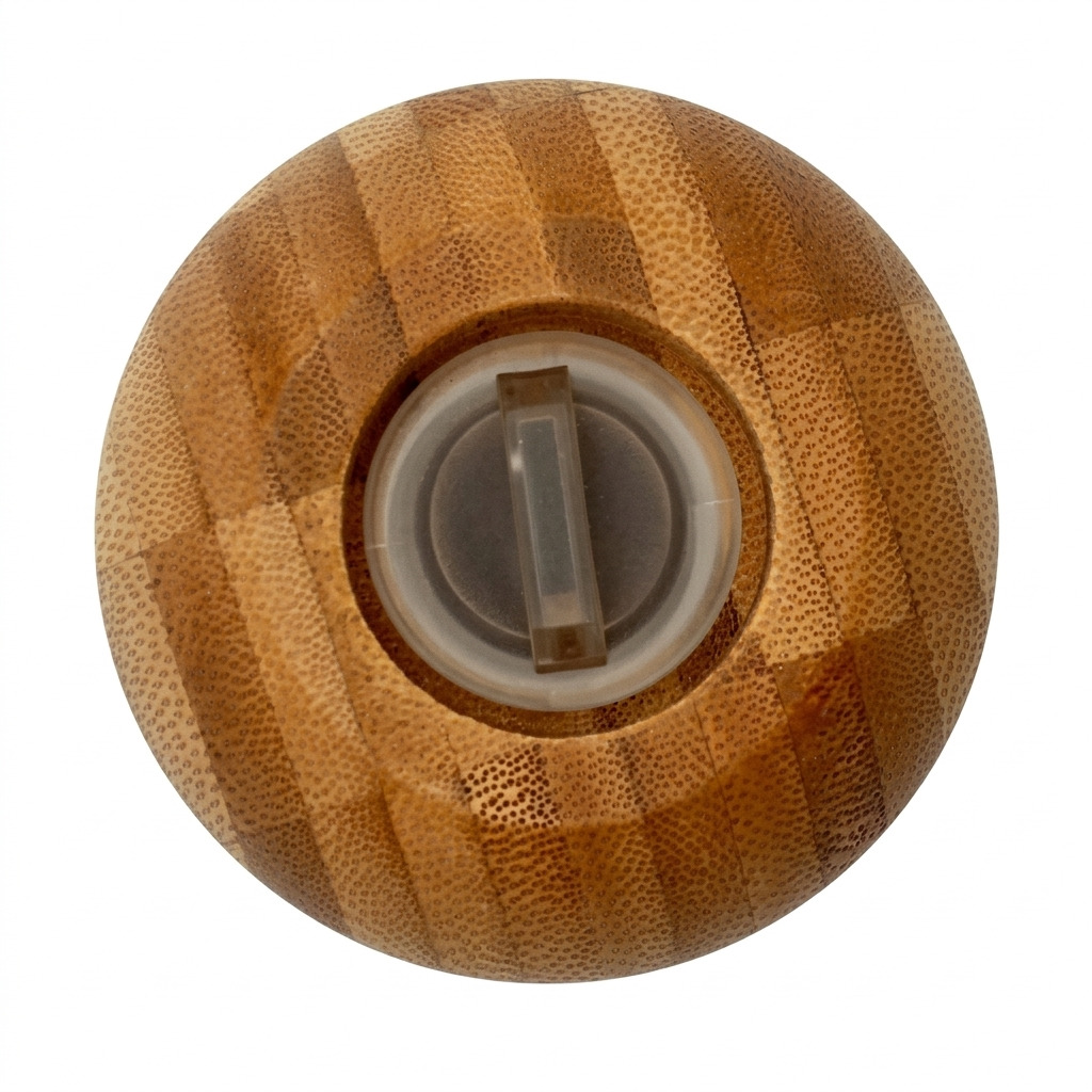 Conjunto Saleiro Pimenteiro Esférico Bambu Utensílio - Imagem 5