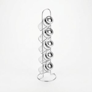 Porta Temperos com Suporte 5 Potes Aço Inox Utilidade