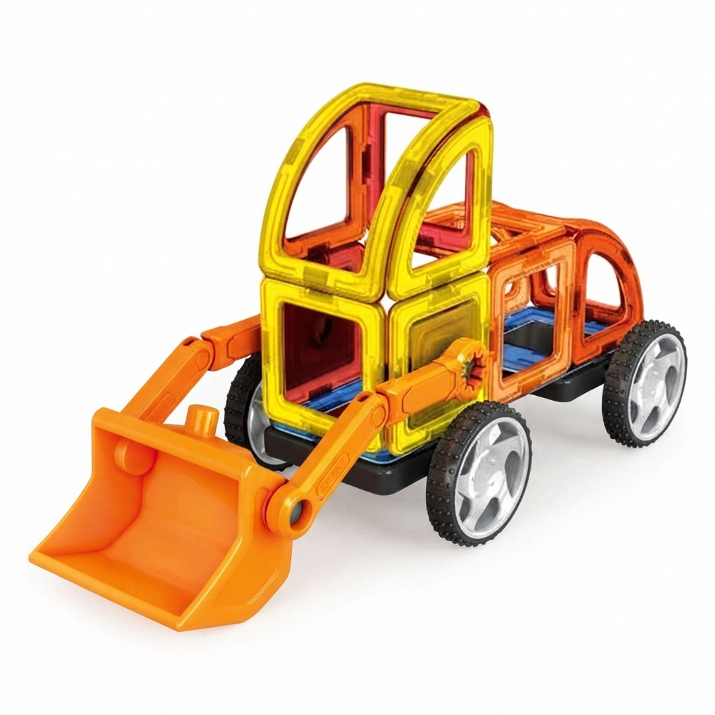Brinquedo Bloco Construção Magnéticos 87 Peças Educativo - Imagem 4