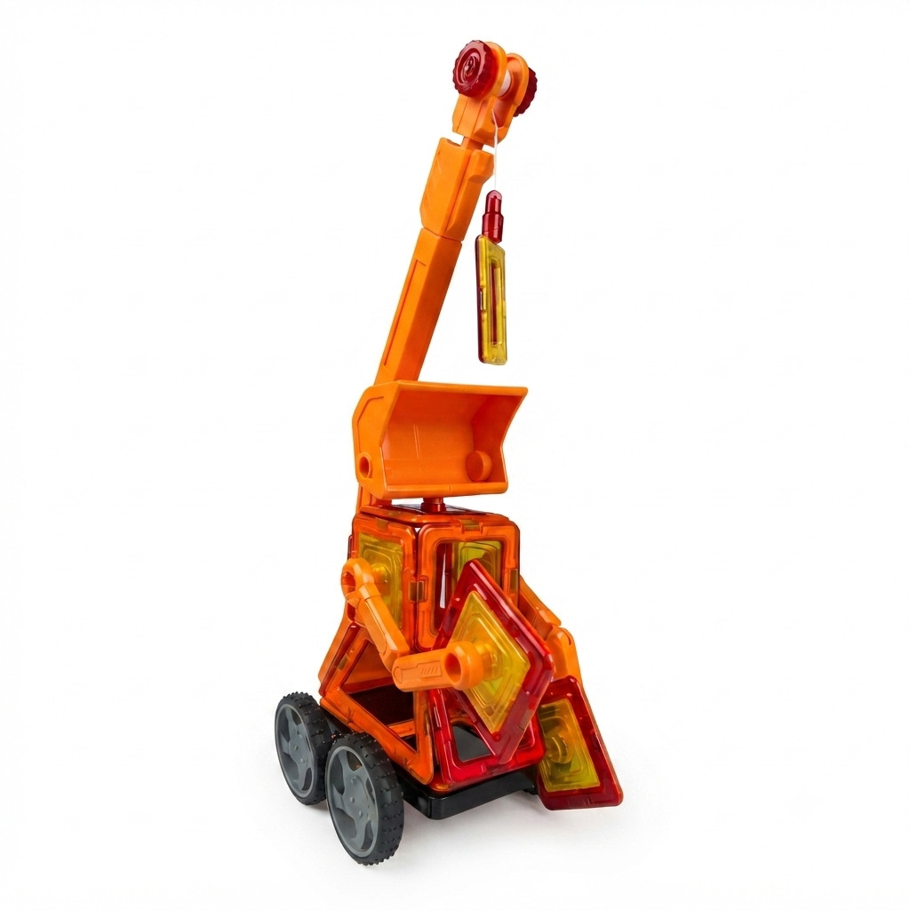 Brinquedo Bloco Construção Magnéticos 87 Peças Educativo - Imagem 6