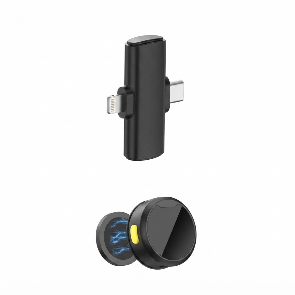 Microfone Lapela Duplo Sem Fio Magnético Anti Ruído - Imagem 5