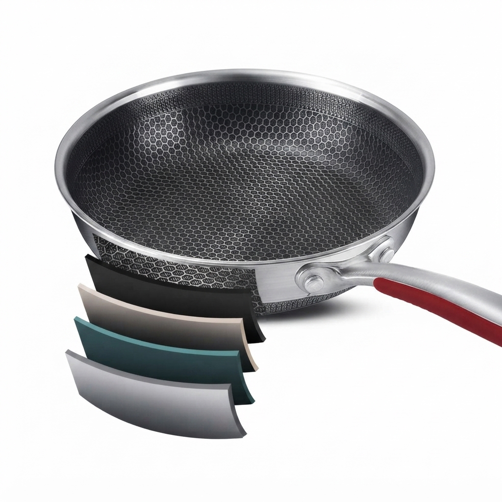Frigideira Aço Inox 30cm com Tampa Antiaderente Panela - Imagem 7