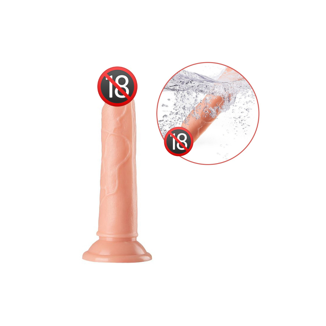 Dildo Pênis Realístico Textura Consolo Com Ventosa 19cm - Imagem 3