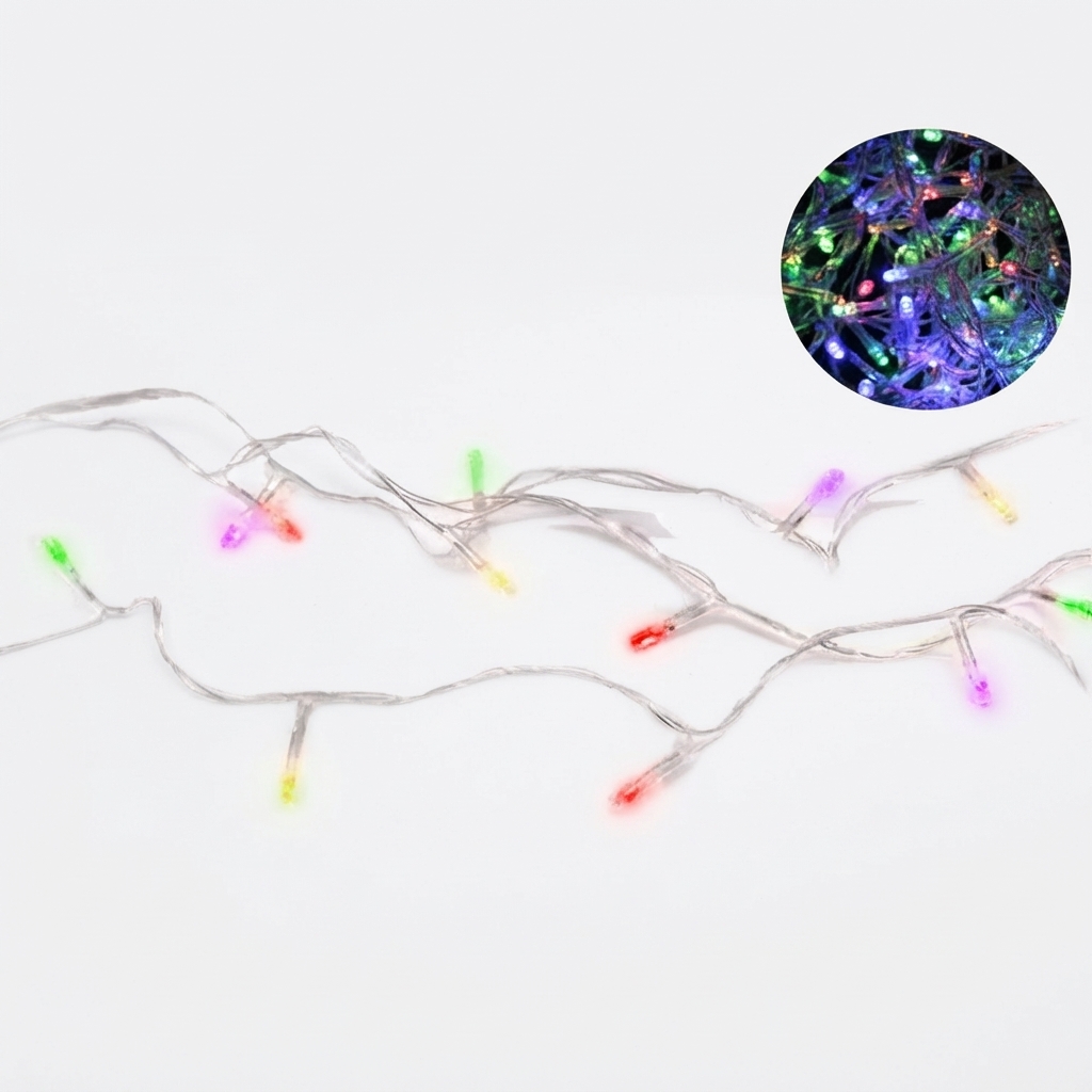 Pisca Pisca 100 LEDs 8 Funções Fio Transparente Decoração Cor:Colorido - Imagem 3