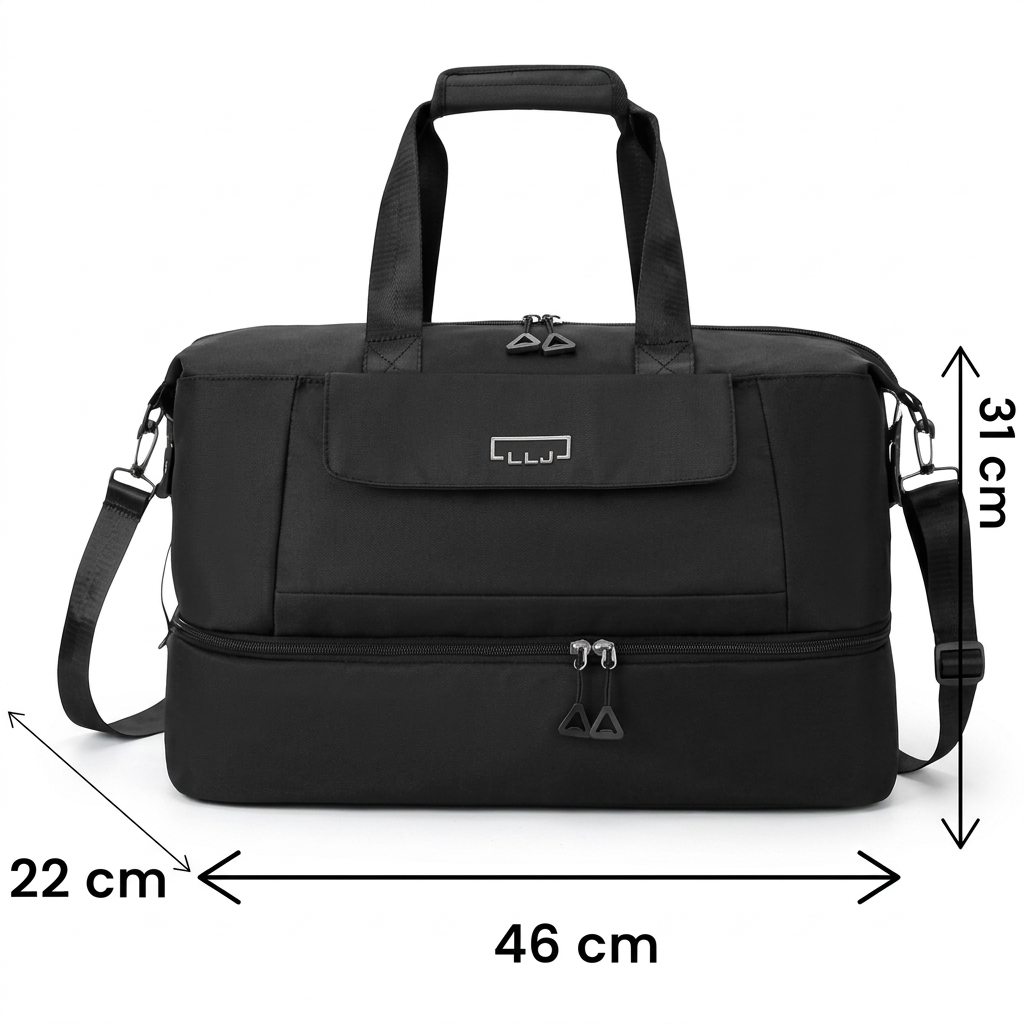 Bolsa Esportiva Transversal Impermeável Academia Viagem Cor:Preto - Imagem 5