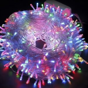 Pisca Pisca 100 LEDs 8 Funções Fio Transparente Decoração Cor:Colorido